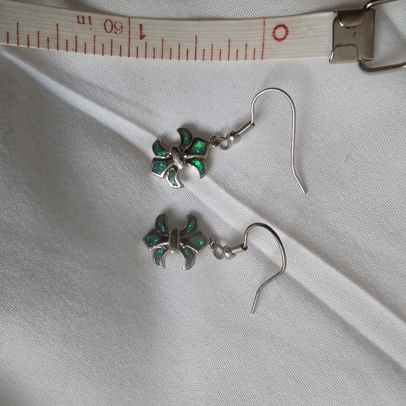 Sterling 925 Fire Opal Earrings & Ring - Bundle. - Picture 3 of 11